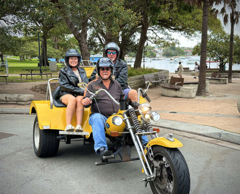 The New Year's Eve trike tour was a great end to the year. The passengers loved their tour around the Eastern Suburbs of Sydney. It included Watsons Bay and Bondi Beach.