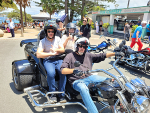 The trikes and Harleys tour for our French Tourists was interesting and fun. They tasted Aussie wines and sweets as well as seeing some iconic Sydney sights!