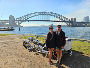 The brother sister trike tour around Sydney was a big success! "Would highly recommend your company".