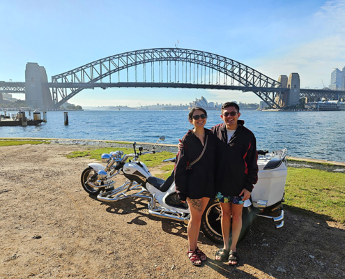 The brother sister trike tour around Sydney was a big success! "Would highly recommend your company".