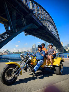 The passengers have been cruising around Oz for one month. So far, the highlight is our trike tour!