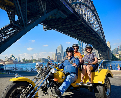 The passengers have been cruising around Oz for one month. So far, the highlight is our trike tour!