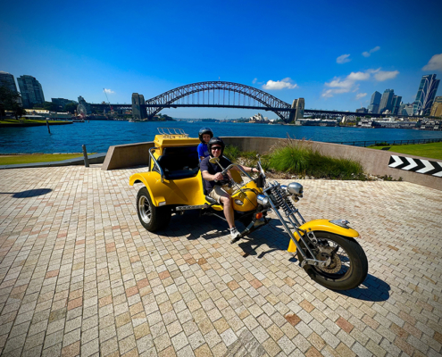 The father and son trike tour was fun! They loved their ride over the Sydney Harbour Bridge and more!