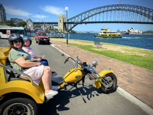 The daughter and mum trike tour over the Sydney Harbour Bridge was fun! They also saw some beautiful scenery.