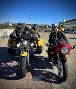 The birthday surprise of the trike tour was a huge success and very memorable.