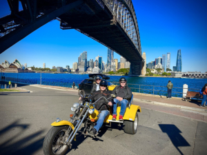 The couple's 4 bridges trike tour was fun and memorable.