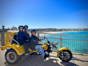 The Sydney birthday surprise ride on the trike was a huge success and so much fun.