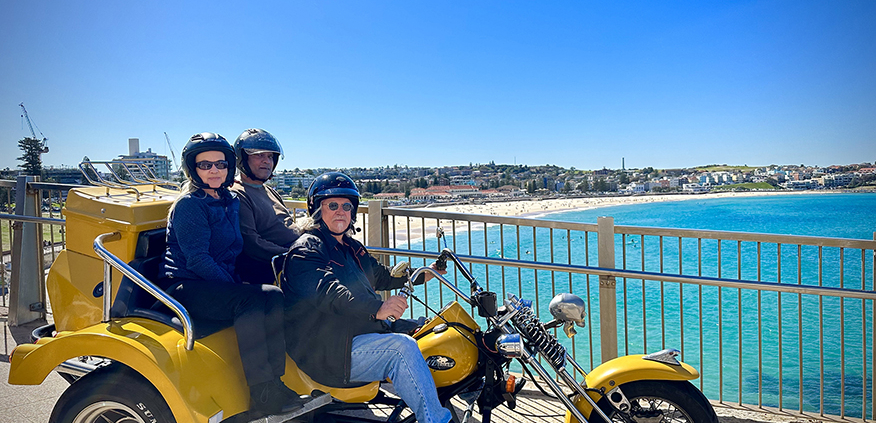 The Sydney birthday surprise ride on the trike was a huge success and so much fun.