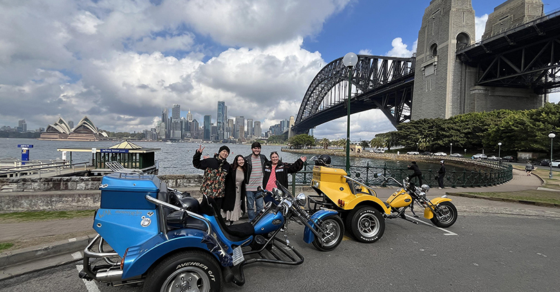 The friends trike tour experience was the best surprise. They saw beautiful views of Sydney Harbour.