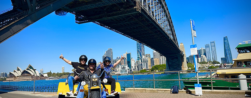 The Sydney 50th birthday tour on the trike, was memorable and exciting.