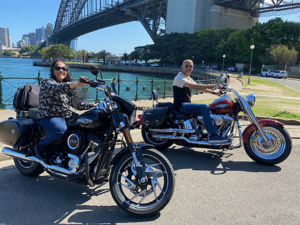 The surprise Harley Davidson birthday tour showed some different areas of Sydney. The passengers loved it!