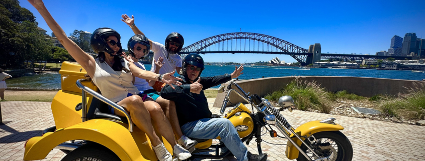 The Sydney visitors trike tour showed our 3 passengers the icons of our Emerald City.