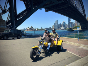 The tourists Sydney trike tour showed them many famous sights in a short time frame.