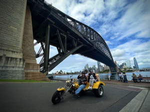 The mum and son tour on the trike showed some interesting and unusual sights in Sydney!