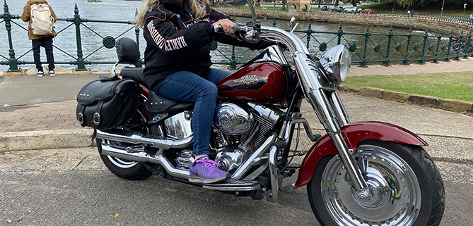 The Harley tour 60th birthday was the best present. Loo loved the 3 Bridges experience in Sydney, though she was nervous to start with.