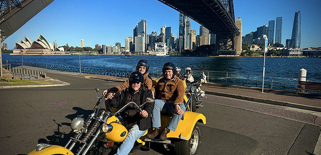 The 4 Bridges trike ride was a fun family experience. The route took them over the 4 main bridges in Sydney, a unique route.