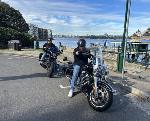 The Harley Davidson Sydney tour took the passengers on the unique 3 Bridges tour.