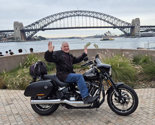 Dad's Sydney Harley tour showed our passengers the fun sights of the area.