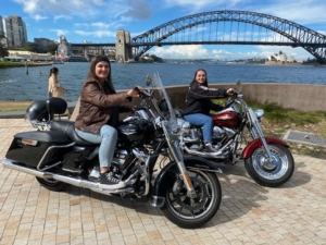 The fun Sydney Harley tour took the passengers on the 3 Bridges ride.