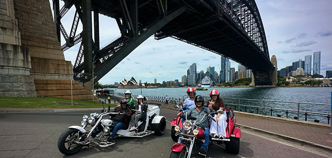 The family holiday trike tour was a fun and unique way to see Sydney.
