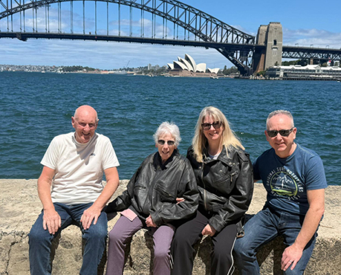 The family's Sydney motorcycle tour on 1 trike and 2 Harleys, was a fun way to ride over the main bridges in Sydney.