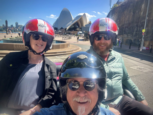 The holiday in Sydney ride on a trike was a fun experience for our passengers.