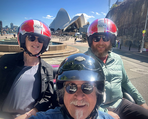The holiday in Sydney ride on a trike was a fun experience for our passengers.