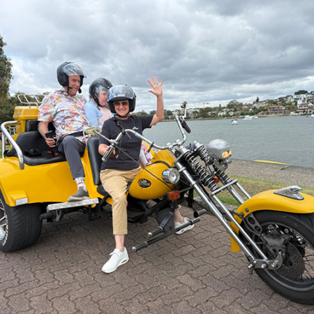 The family special needs ride on a trike was such a fun experience in Sydney.