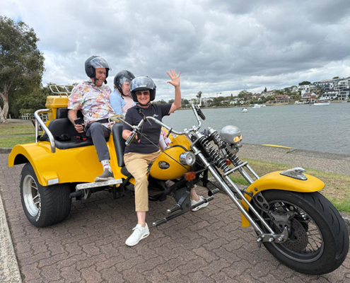 The family special needs ride on a trike was such a fun experience in Sydney.