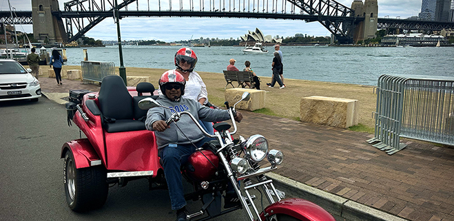 The trike tour experience, Sydney was a " fantastic time cruising around Sydney" their email said.