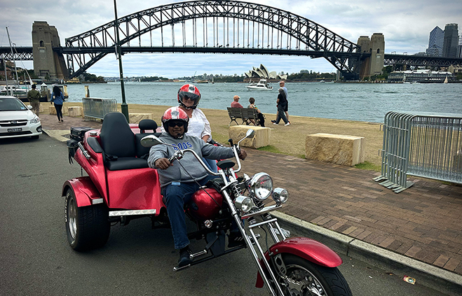 The trike tour experience, Sydney was a " fantastic time cruising around Sydney" their email said.