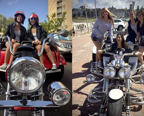 The 17th birthday trike ride for the school friends was a fun experience to do in Sydney.