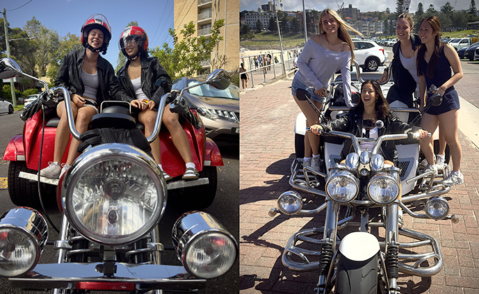 The 17th birthday trike ride for the school friends was a fun experience to do in Sydney.