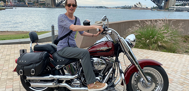 The Sydney Harley fun ride was the best experience the passenger did while in Sydney - she said.