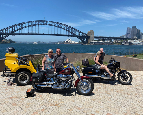 The family Harley trike tour was a fun way to see Sydney and move from one point to another!