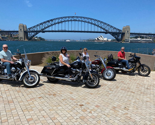 The friend's Sydney Harley tour showed a unique area with plenty of spectacular views of Sydney Harbour.