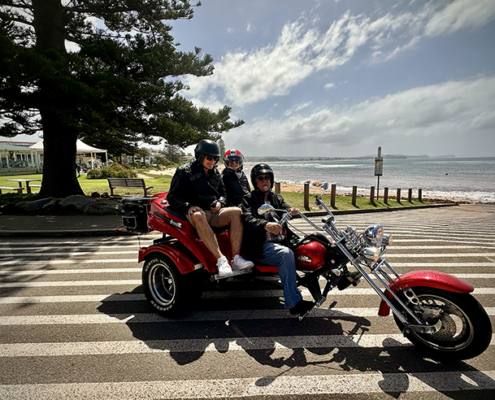 The fun trike ride - Beach Beauty - showed the beautiful areas north of Sydney.