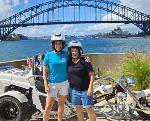 The friend's fun trike tour in Sydney was a great surprise for the friend that was visiting.