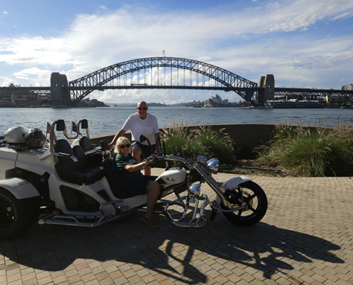The honeymoon Sydney trike tour was relaxing, funa and memorable - just what the passengers ordered.