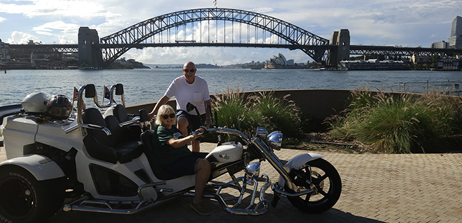 The honeymoon Sydney trike tour was relaxing, funa and memorable - just what the passengers ordered.