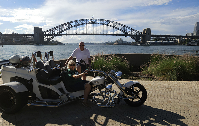 The honeymoon Sydney trike tour was relaxing, funa and memorable - just what the passengers ordered.