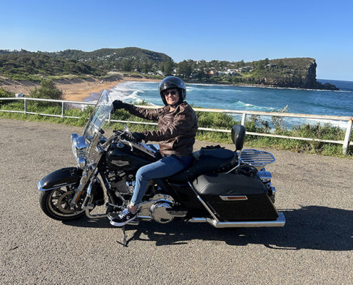 The 2 hour Northern Beaches ride on a Harley showed our passenger the beautiful beaches in the area.