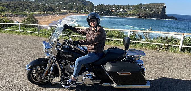 The 2 hour Northern Beaches ride on a Harley showed our passenger the beautiful beaches in the area.