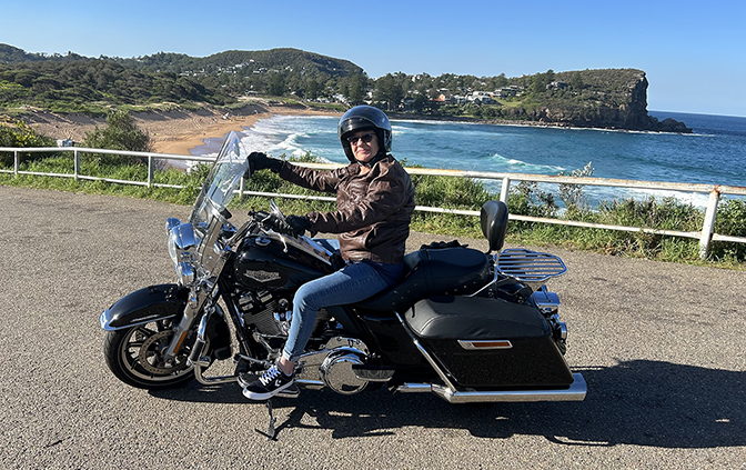 The 2 hour Northern Beaches ride on a Harley showed our passenger the beautiful beaches in the area.
