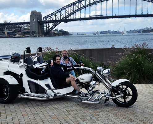 The surprise 21st birthday ride on a trike, was a memorable birthday present. A fun way to see Sydney!