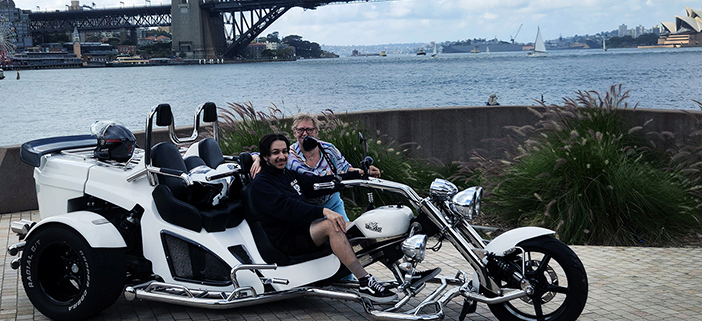 The surprise 21st birthday ride on a trike, was a memorable birthday present. A fun way to see Sydney!