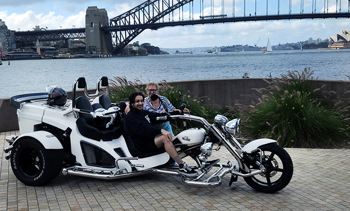 The surprise 21st birthday ride on a trike, was a memorable birthday present. A fun way to see Sydney!