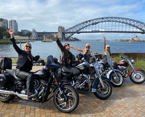 The Sydney introduction Harley tour was a fun beginning to their 24 hrs here.