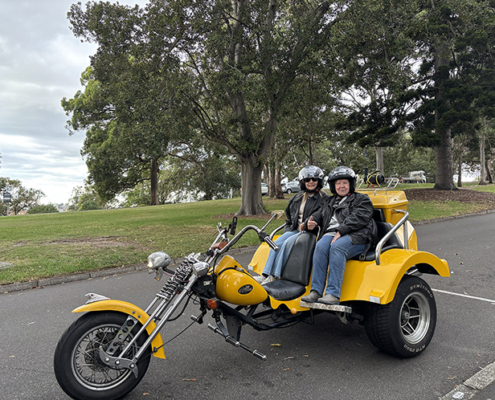 The early Mother's Day ride on a trike, was a fun and memorable present in Sydney.