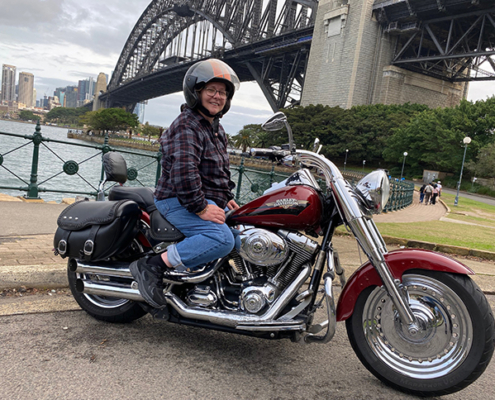 The fun Sydney Harley ride showed the icons of the Emerald City.